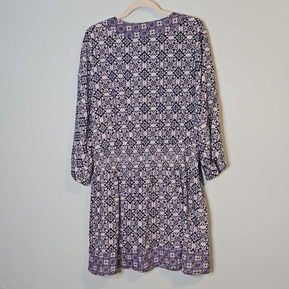 Jack BB Dakota, navy blue/white printed dress. Size L. NWT. - Picture 6 of 6